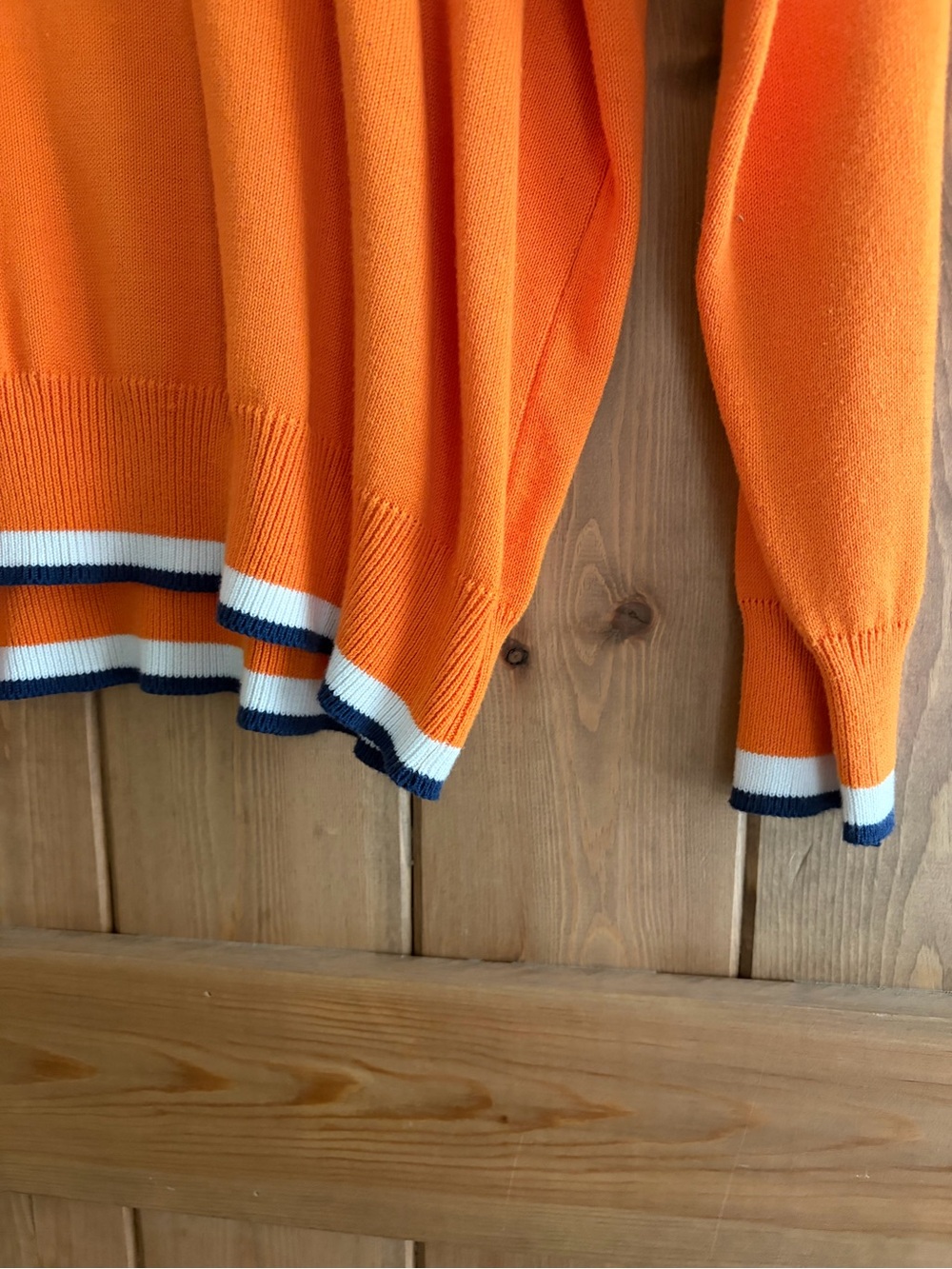 Vintage Tennessee Volunteers Orange V-Neck Sweater - Picture 2 of 4